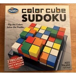 Think Fun Color Cube Sudoku Puzzle Game Flip the Cubes, Solve the Puzzle